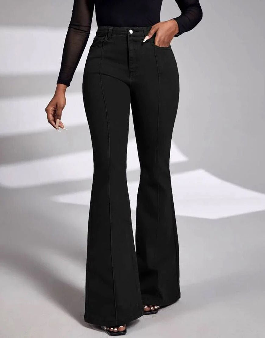 IMSONS Black High-Waist Flare Jeans. - THE IMSONS