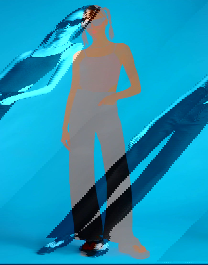 IMSONS Black Utility Pocket Wide-Leg Frayed Hem Jeans. - THE IMSONS