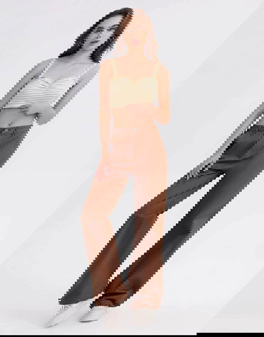 IMSONS Brown High-Waist Wide-Leg Jeans. - THE IMSONS