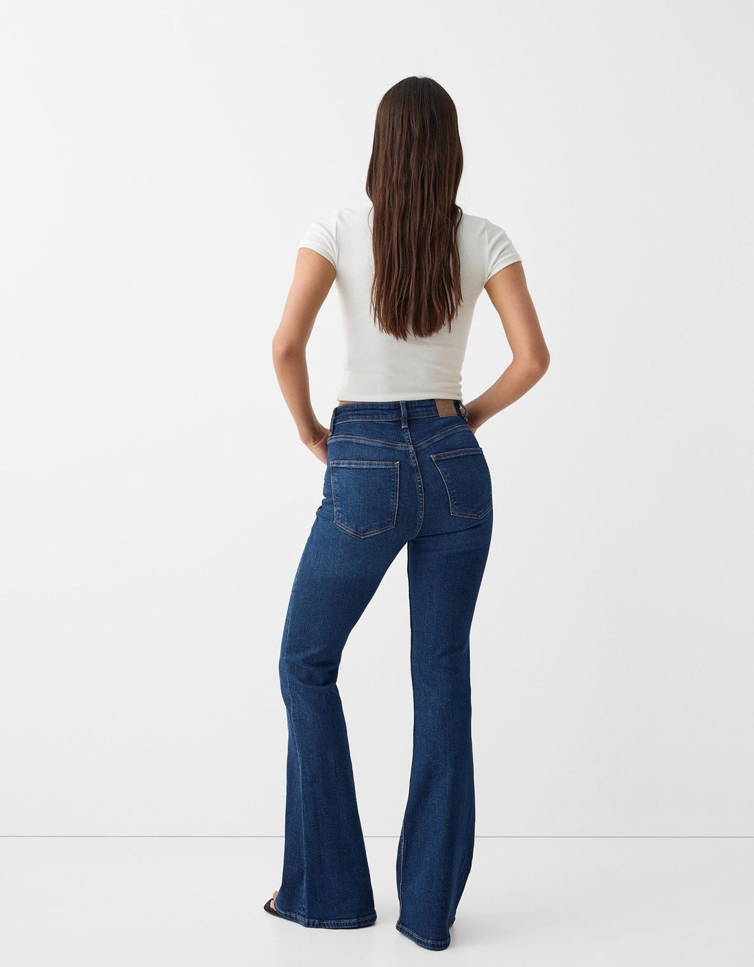 IMSONS Dark Blue Flare High-Waist Jeans. - THE IMSONS
