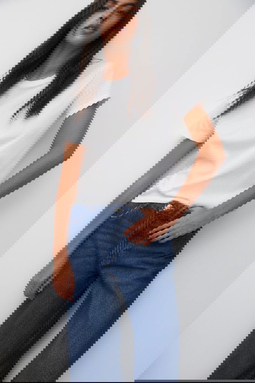 IMSONS Dark Blue High-Waist Wide-Leg Jeans. - THE IMSONS