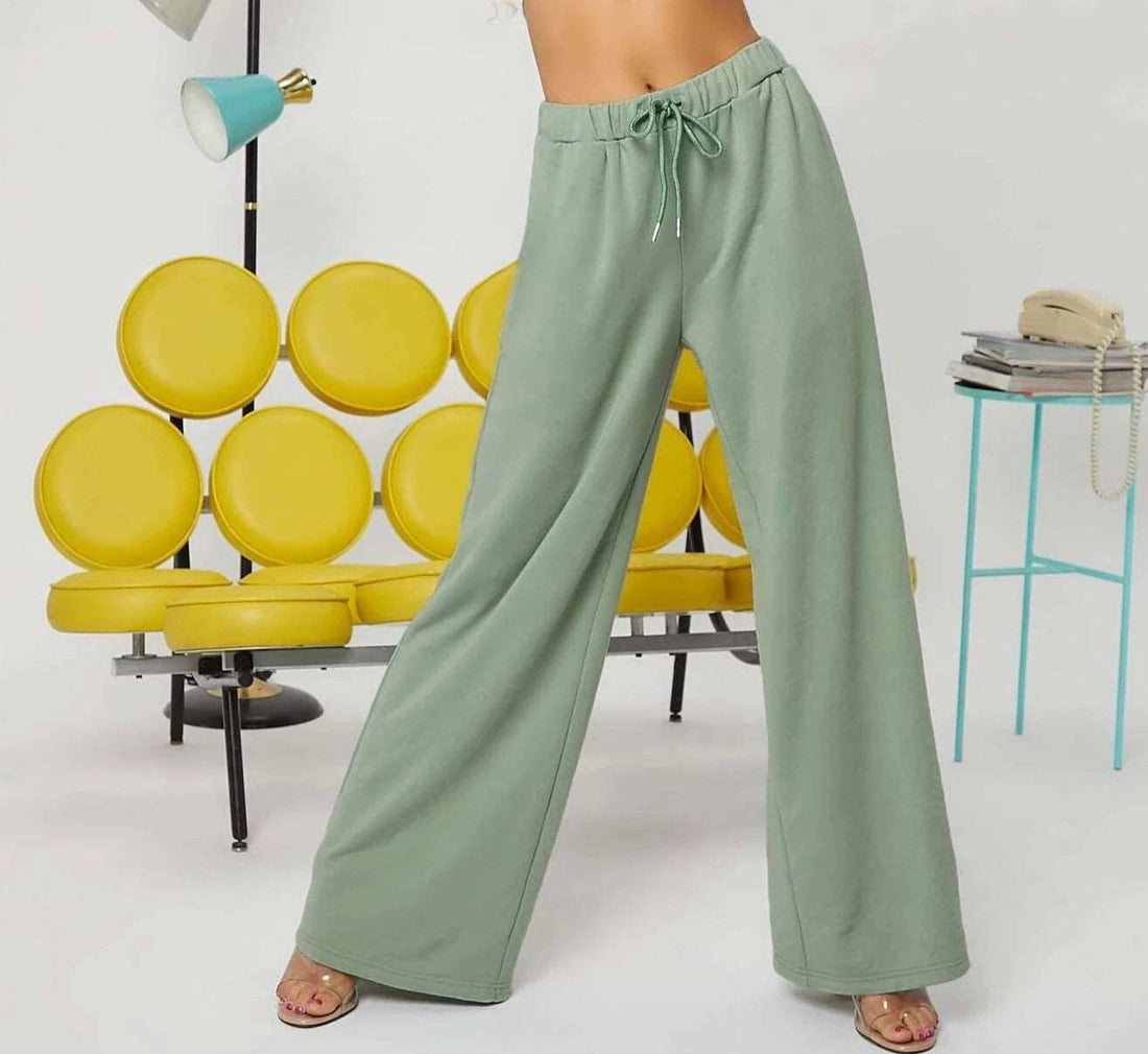 IMSONS Ribbed Wide Leg High-Waist Sweatpant - THE IMSONS