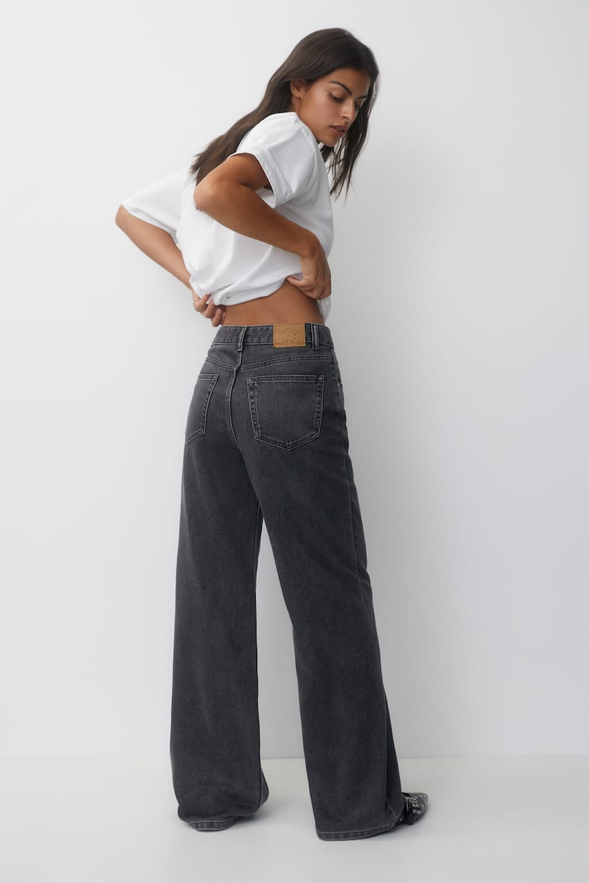 IMSONS Grey Wide-Leg Jeans