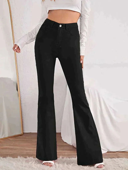 IMSONS Black High-Waist Flare Jeans. - THE IMSONS