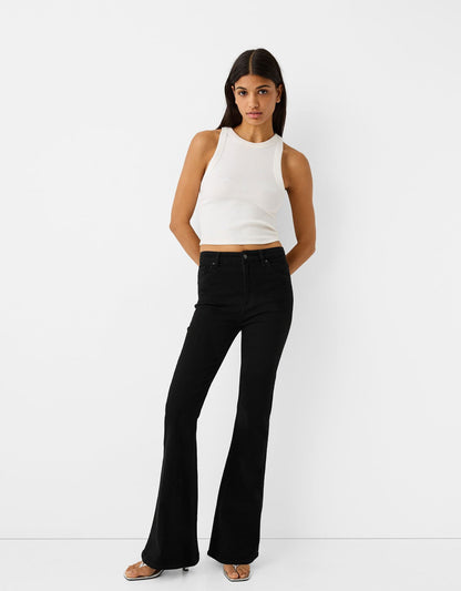 IMSONS Black High-Waist Flare Jeans. - THE IMSONS