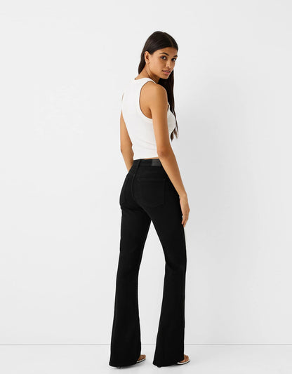 IMSONS Black High-Waist Flare Jeans. - THE IMSONS