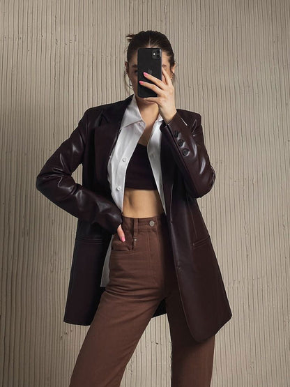 IMSONS Brown High-Waist Flare Jeans. - THE IMSONS