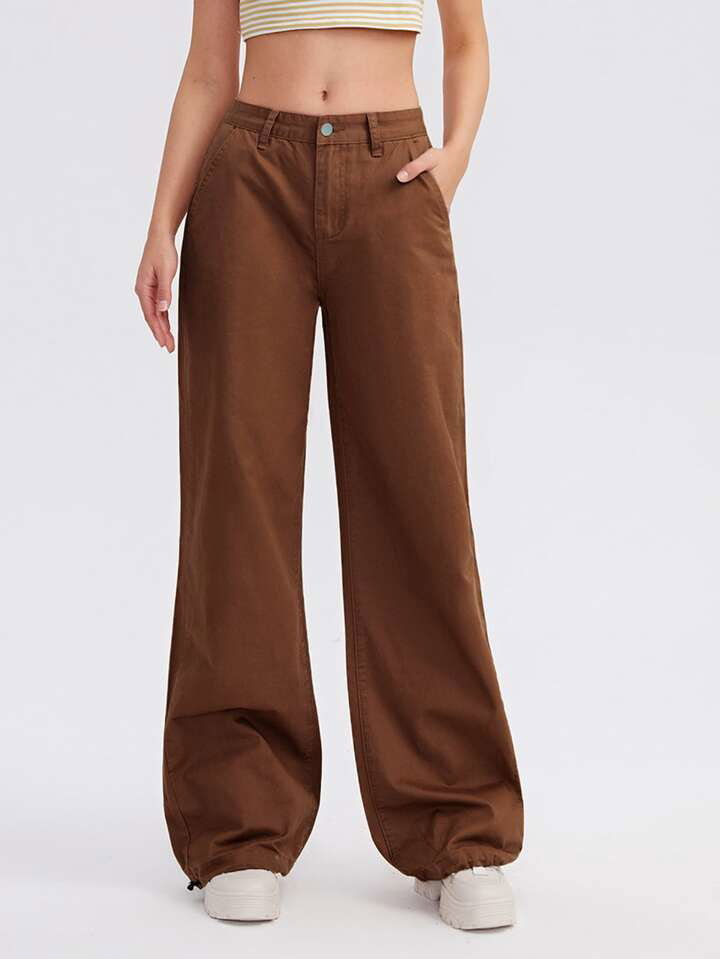 IMSONS Brown  High-Waist Wide-Leg  Jeans. - THE IMSONS