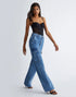 IMSONS Dark Blue Cargo High-Waist Wide-Leg Jeans - THE IMSONS