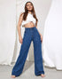 IMSONS Dark Blue High-Waist Wide-Leg  Jeans. - THE IMSONS