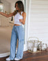 IMSONS Light Blue Cargo High-Waist Wide-Leg  Jeans - THE IMSONS