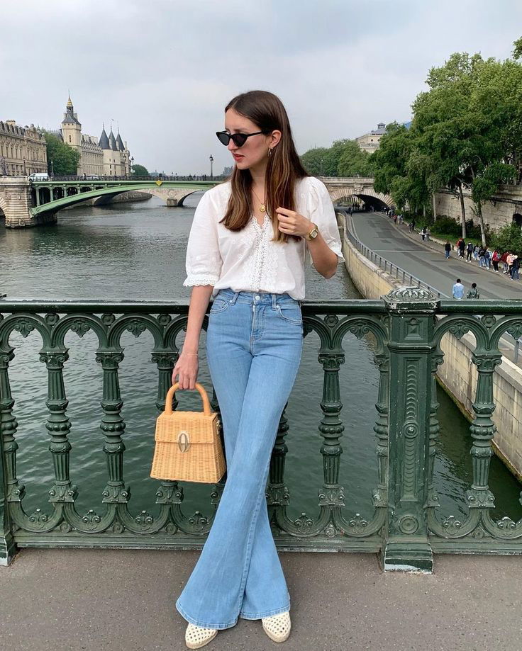 IMSONS Light Blue Flare High-Waist Jeans. - THE IMSONS