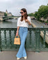 IMSONS Light Blue Flare High-Waist Jeans. - THE IMSONS