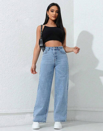 IMSONS Light Blue Loose Mom High-Waist Jeans - THE IMSONS