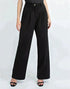 IMSONS Pure Black Pleated Wide-Leg High-Waist Jeans - THE IMSONS