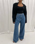 IMSONS Stone Blue Wide-Leg High-Waist Jeans. - THE IMSONS