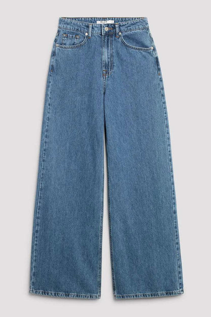 IMSONS Stone Blue Wide-Leg High-Waist Jeans. - THE IMSONS