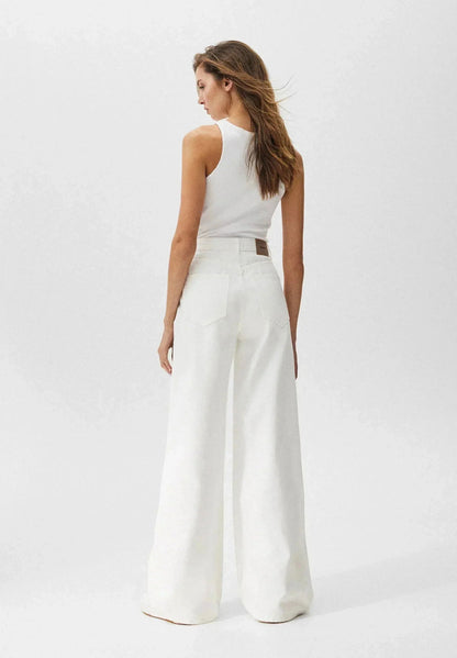IMSONS White High-Waist Wide-Leg  Jeans. - THE IMSONS