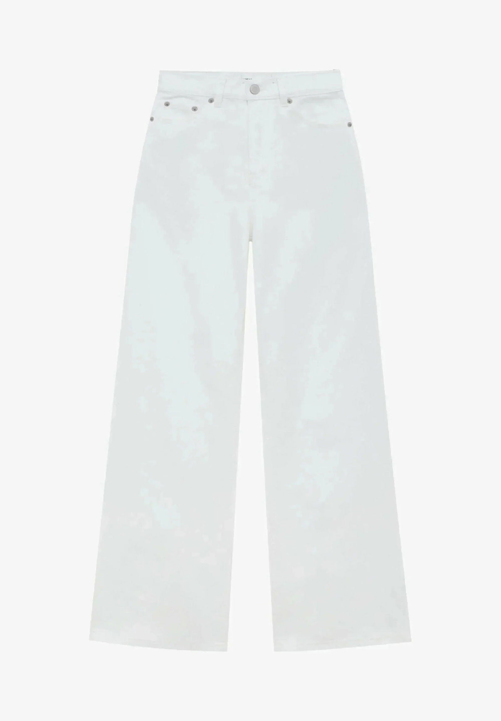 IMSONS White High-Waist Wide-Leg  Jeans. - THE IMSONS